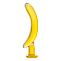 Жёлтый стимулятор-банан из стекла Sexus 912123