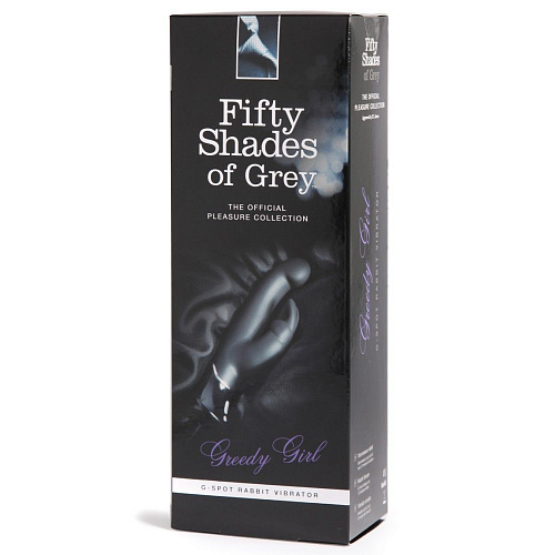 Вибратор чёрного цвета с клиторальным стимулятором Fifty Shades of Grey Greedy Girl FS-54811 (24,1 см)