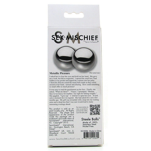 Металлические вагинальные шарики Sportsheets и Sex Mischief S M STEEL BALLS SS10084