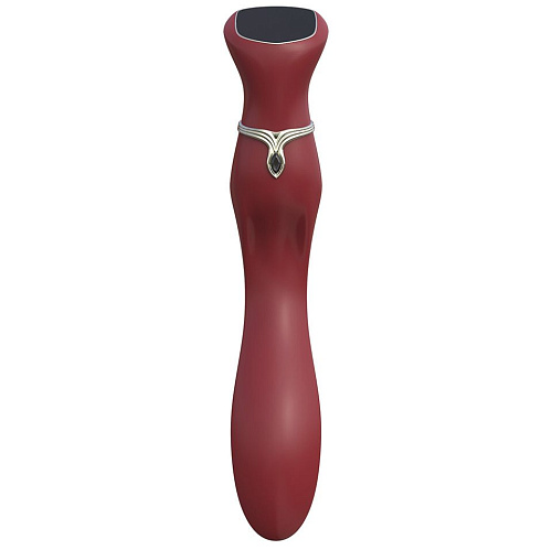 Бордовый вибратор с screen-touch управлением Viotec MIRACLE CHANCE 1806P1 (21 см)