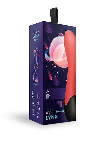 Красный вибратор для стимуляции точки G с нагревом Le Frivole Lynx 05492 (20,8 см)