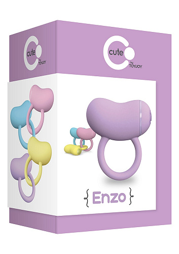 Сиреневое виброкольцо на пенис Toy Joy ENZO COUPLES RING 3006010175