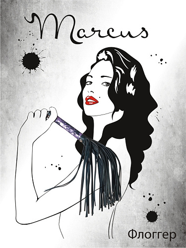 Пурпурный флоггер с кружевной ручкой ToyFa 715003