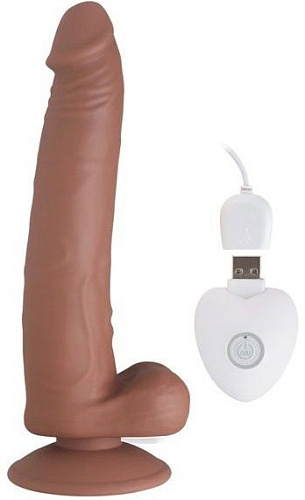 Коричневый вибратор Howells SEDUCER 20 Function Long John 170313Brown (21,5 см)