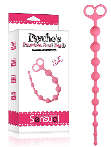Розовая анальная цепочка Lovetoy Psyche s FS31011p (36 см)