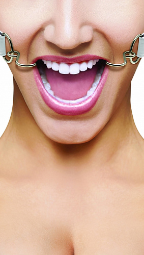 Белый расширяющий кляп Shots Media BV Hook Gag OU106WHT