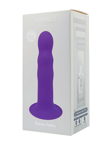 Фиолетовый фаллоимитатор двойной плотности Adrien Lastic Hitsens 3 24023 (17,7 см)