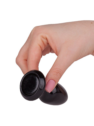 Чёрная анальная пробка LOVETOY (А-Полимер) MAGNUM 5 420500 (8,5 см)