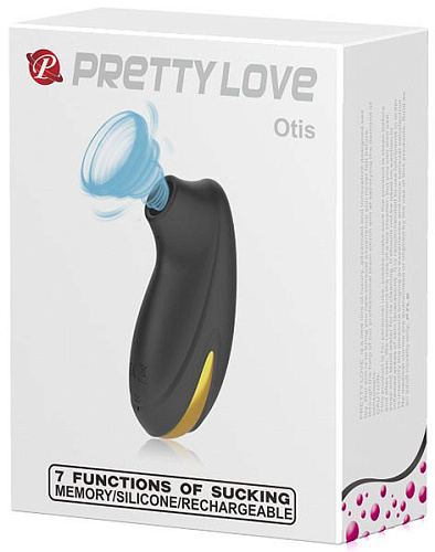 Чёрный вакуумный стимулятор клитора Baile Otis BI-014633-1