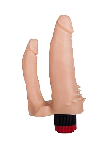 Двойной вибратор с усиками телесного цвета Сумерки богов №11 102-11 BX SB (17 см)