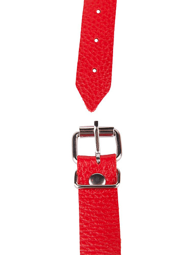 Чёрный кляп-шар с красным ремешком Sitabella 3091-2