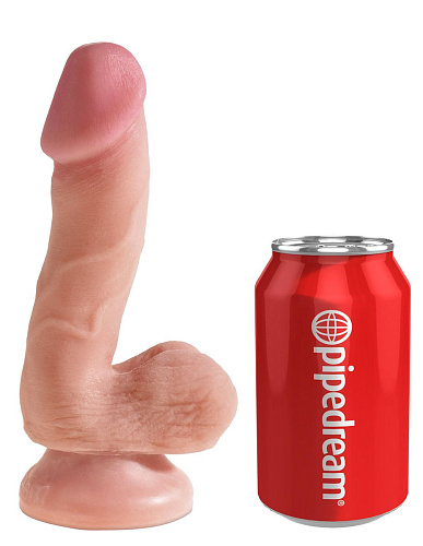 Реалистичный фаллоимитатор телесного цвета Pipedream Dual Density 6.5 Cock with Balls PD5705-21 (16,5 см)