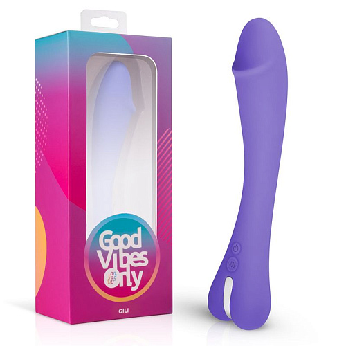Фиолетовый вибратор для G-стимуляции EDC Wholesale Gili G-Spot Vibrator GVO004 (22 см)