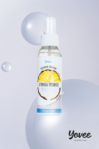 Спрей для тела и волос с ароматом ананаса и кокоса ToyFa «Ароматы тропиков» 722293