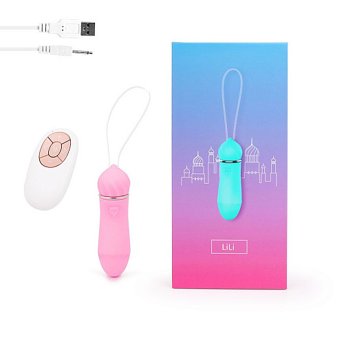 Розовый вибромассажёр с 9 режимами вибрации с пультом ДУ A-LOVING 2041-6 (9 см)