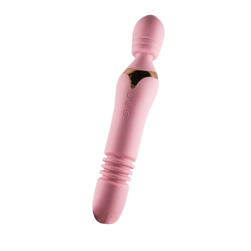 Двусторонний жезловый вибратор розового цвета с нагревом RestArt Fakel RA-319 (24 см)