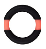 Чёрное эрекционное кольцо Dream Toys NEON STIMU RING 32MM BLACK/ORANGE 21037