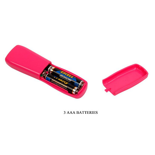 Розовая бабочка для клитора с анальным массажёром  3 в 1 Baile BI-036011-0101