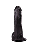 Двойной фаллоимитатор на присоске чёрного цвета LOVETOY (А-Полимер) 401900 (15 см)