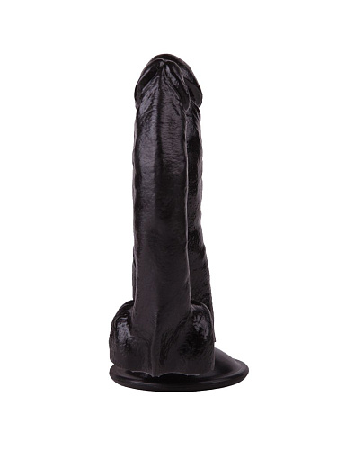 Двойной фаллоимитатор на присоске чёрного цвета LOVETOY (А-Полимер) 401900 (15 см)