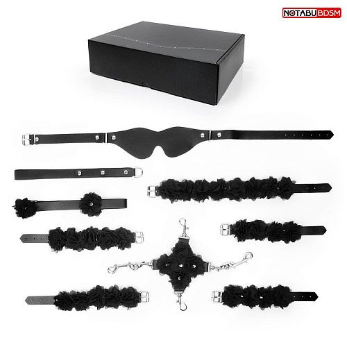 Стильный чёрный набор БДСМ в сумке Bior toys NTB-80622