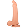 Телесный фаллоимитатор-реалистик с мошонкой на присоске LOVETOY (А-Полимер) 105000 (17,8 см)