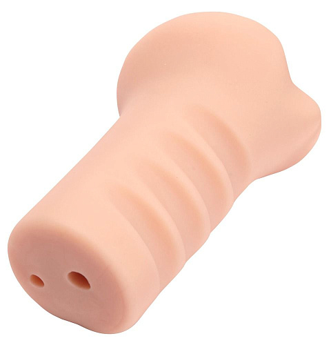 Мастурбатор-вагина телесного цвета с рёбрышками внутри тоннеля Pornhub Ribbed Pussy Stroker  94860