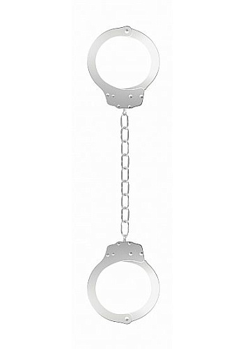 Металлические белые оковы Shots Media BV Pleasure Legcuffs OU006WHT