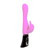 Розовый виброротатор со стимуляцией клитора и зарядным устройством Baile BW-053001-0101 (25 см)