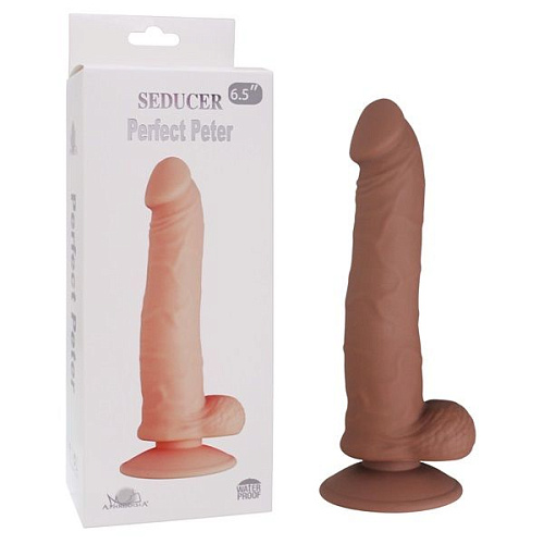 Коричневый фаллоимитатор Howells SEDUCER Perfect Peter 170302Brown (20 см)