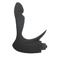 Чёрный силиконовый массажёр простаты с отростком Bior toys Sex Expert SEM-55104