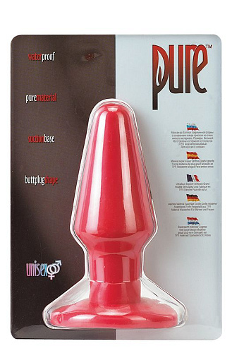 Красная анальная втулка Seven Creations Pure 15-06N-RD-BCD (13,5 см)