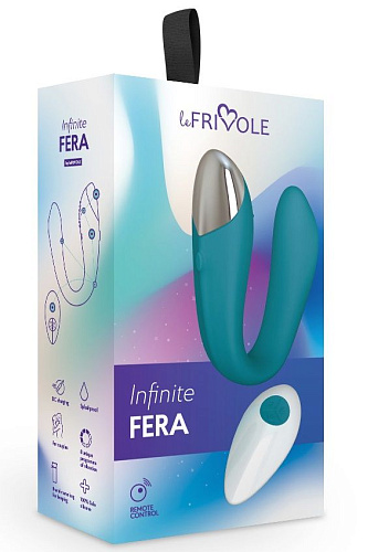 Бирюзовый вибратор для пар с пультом ДУ Le Frivole Fera 06119