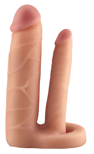 Телесная насадка в форме пениса с анальным фаллосом Pipedream Double Trouble Extension PD4147-21 (18,4 см)