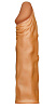 Коричневая реалистичная насадка-удлинитель Lovetoy LV1053 (18,5 см)