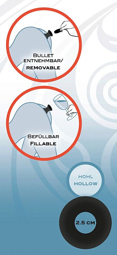 Чёрная анальная пробка с тоннелем и виброзаглушкой Orion Lust Tunnel Plug 05938500000 (10 см)