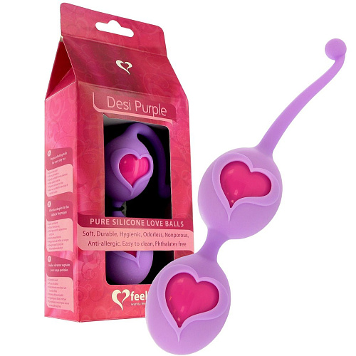 Фиолетовые вагинальные шарики Feelztoys Desi Love Balls E21149