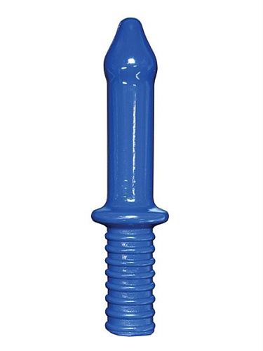 Синий длинный анальный жезл Mister B Crackstuffers Medium Plain Truncheon MB777022 (38 см)