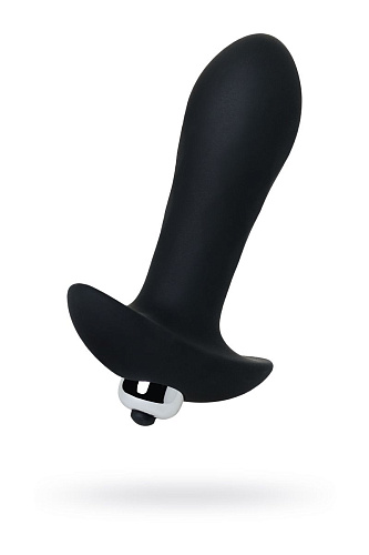 Чёрная анальная втулка с вибрацией S-HANDE DIAMON SHD-063 (10,3 см)
