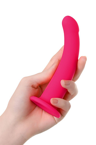 Розовый анальный фаллоимитатор с изгибом POPO Pleasure 731339 (14 см)