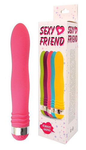 Розовый эргономичный вибратор Bior toys Sexy Friend SF-70232-6 (17,5 см)