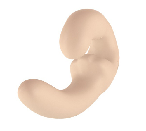 Телесный безремневой страпон с вибрацией Fun Factory Sharevibe 26204