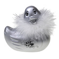 Серебристая уточка вибратор Big Teaze Toys I Rub My Duckie Paris Silver Travel Size 10145
