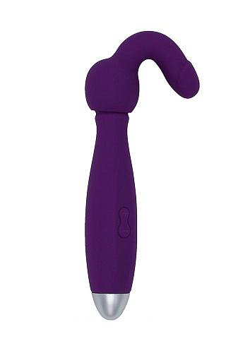 Водонепроницаемый вибратор фиолетового цвета с насадками для двоих RestArt Bowling RA-301 (19 см)
