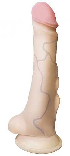 Вибратор с наплывами телесного цвета LOVETOY (А-Полимер) REAL Standard (15 см)