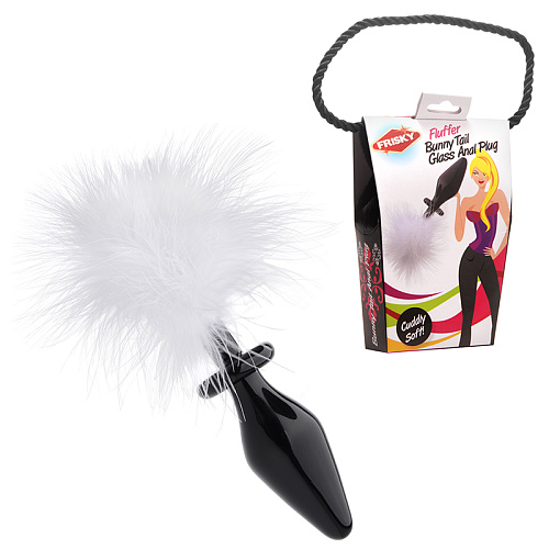 Анальная пробка с пушистым кроличьим хвостиком XR Brands AE271 (17,8 см)