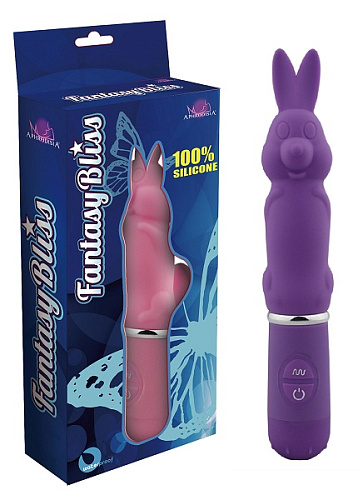 Фиолетовый вибростимулятор в форме кролика Howells 10 Function Rabbit 88001-purple (19 см)