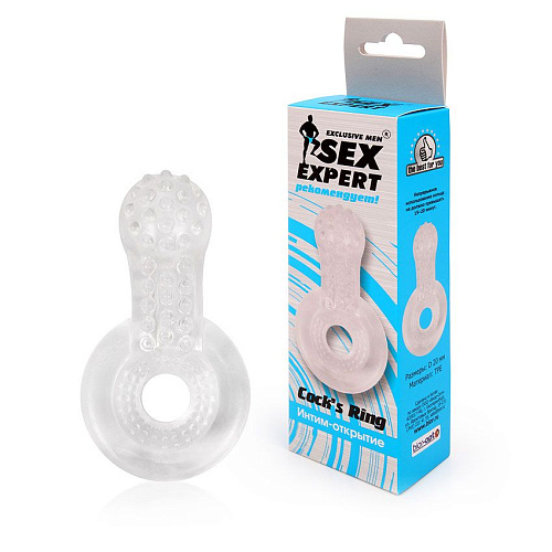 Прозрачное эрекционное кольцо с шипиками Bior toys SEM-55186