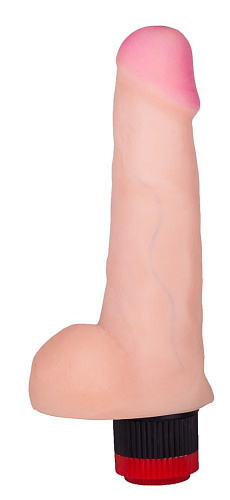 Реалистичный вибратор с мошонкой телесного цвета LOVETOY (А-Полимер) ART-Style №7 001207ru (17,5 см)