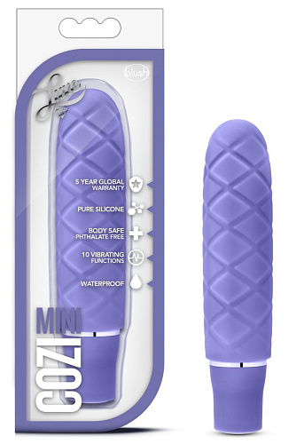 Ребристый сиреневый вибратор Blush Novelties Cozi Mini BL-42923 (12 см)